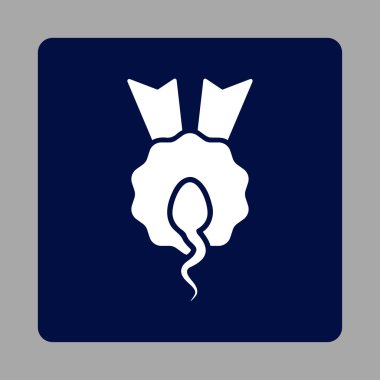 Sperm kazanan yuvarlak kare düğme