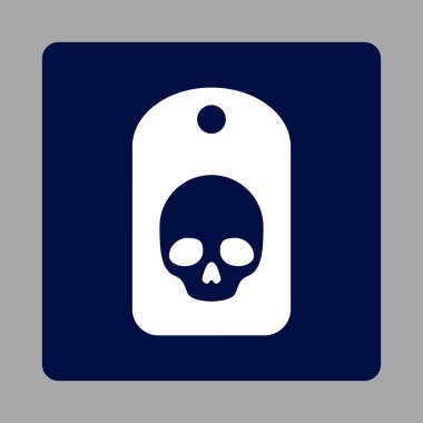 Ölü etiket yuvarlak kare düğme