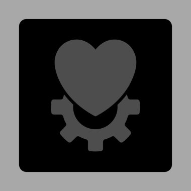 Mekanik Kalp kare düğme yuvarlak