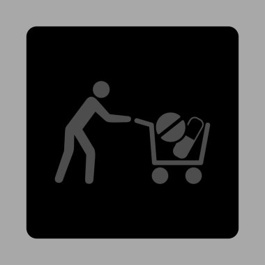 Tıp alışveriş yuvarlak kare düğme