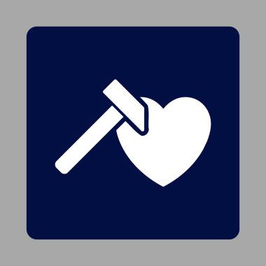 Kalp Çekici Yuvarlak Kare Düğmesi