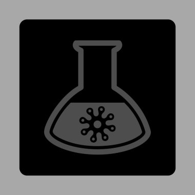 Virüs analiz yuvarlak kare düğme