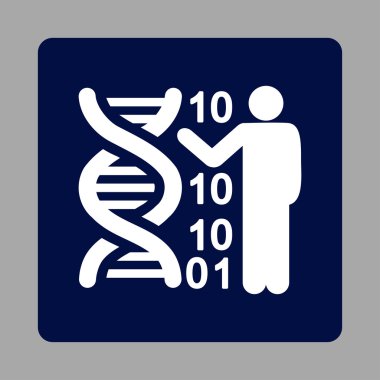DNA kodu rapor yuvarlak kare düğme