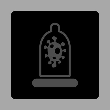 Enfeksiyon koruma yuvarlak kare düğme