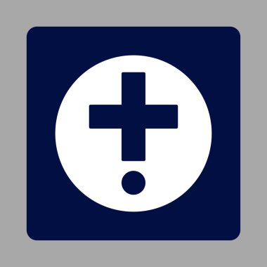 Eczane yuvarlak kare düğme