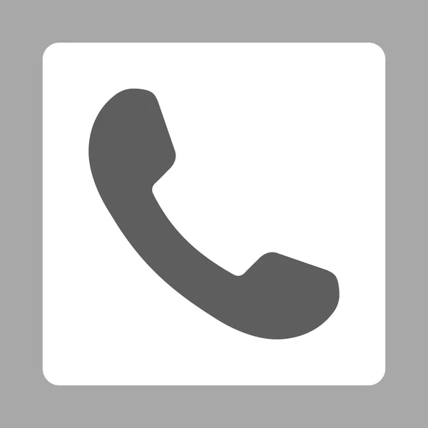 Телефон приймач Закруглена кнопка квадрата — стоковий вектор
