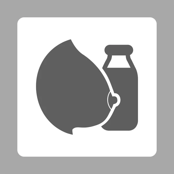 Mateřské mléko zaoblené čtvercové tlačítko — Stockový vektor