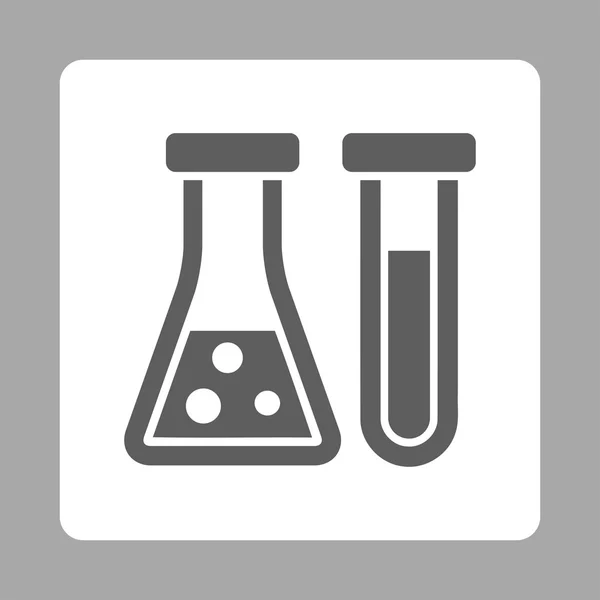 Química arredondado botão quadrado — Vetor de Stock