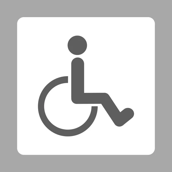 Osoby se zdravotním postižením zaoblené čtvercové tlačítko — Stockový vektor
