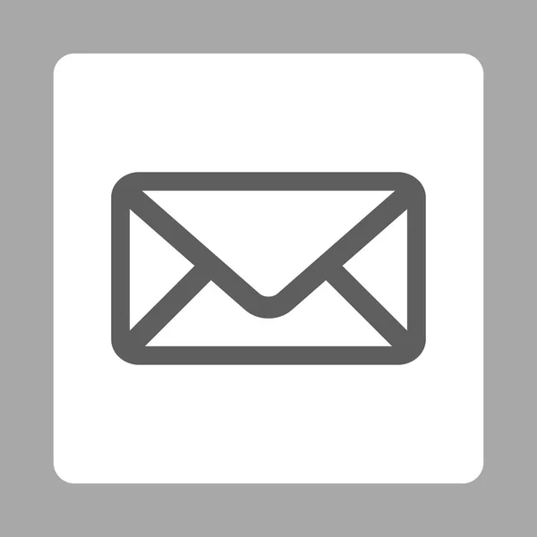 Envelope arredondado botão quadrado — Vetor de Stock