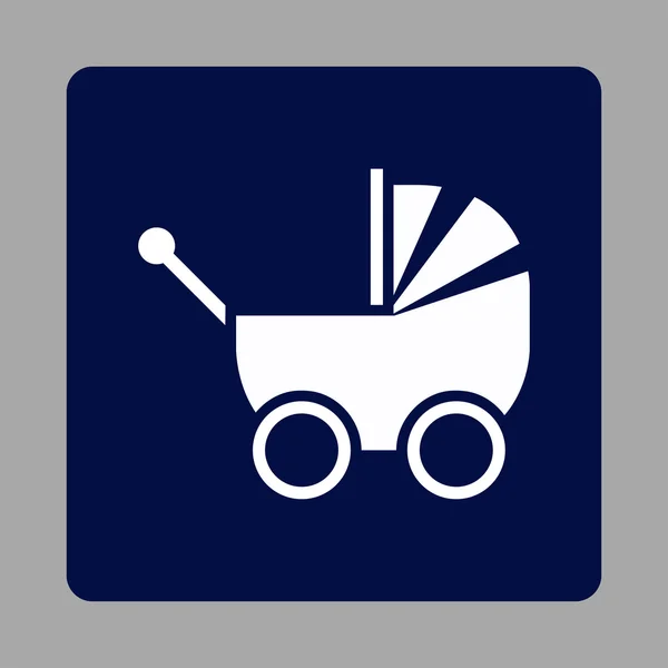 Baby vervoer afgerond vierkante knop — Stockvector