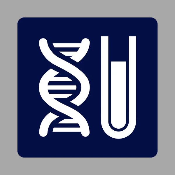 Genetický Test zaoblené čtvercové tlačítko — Stockový vektor