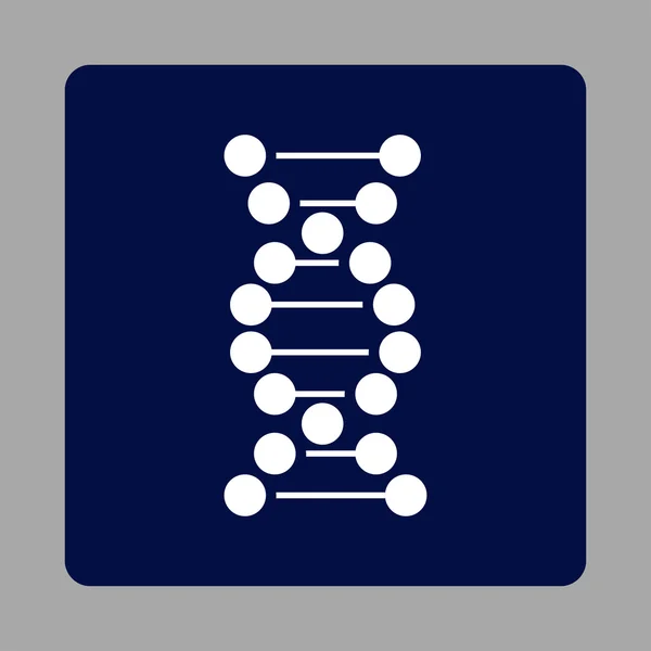 Dna 螺旋丸みを帯びた正方形ボタン — ストックベクタ