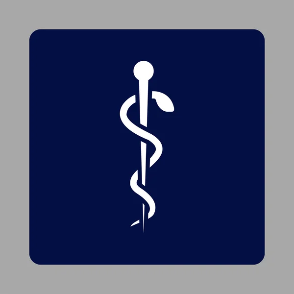 Igły medyczne zaokrąglony kwadrat przycisk — Wektor stockowy
