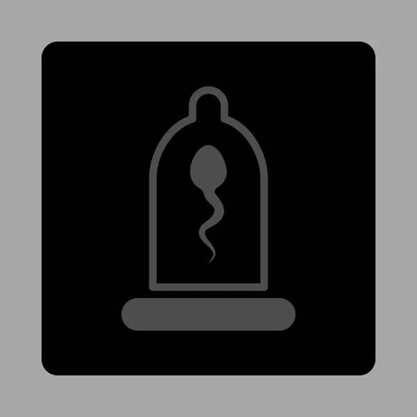 Esperma en conservante redondeado botón cuadrado — Archivo Imágenes Vectoriales