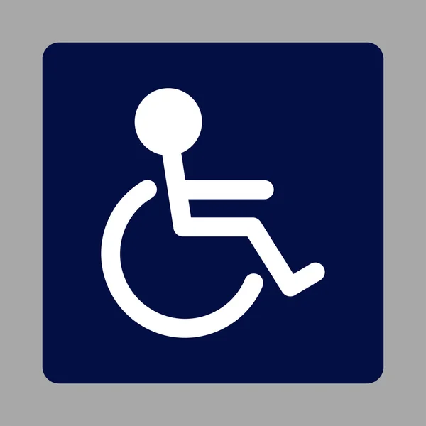 Botão quadrado arredondado para deficientes — Vetor de Stock