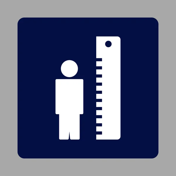Botón cuadrado redondeado del medidor de altura — Archivo Imágenes Vectoriales