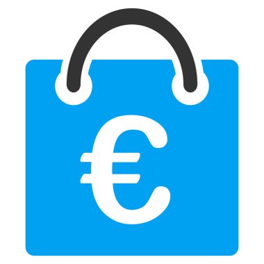 Euro alışveriş çantası simgesini