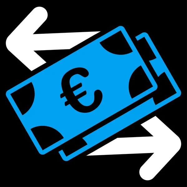 Euro bankovky platby ikona — Stockový vektor
