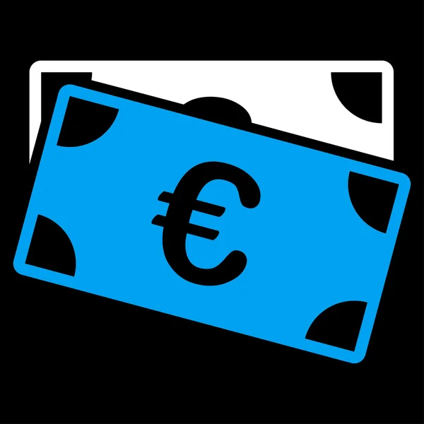 Ícone de notas de euro — Vetor de Stock