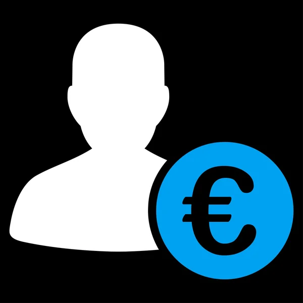 Euro bankár ikon — Stock Vector