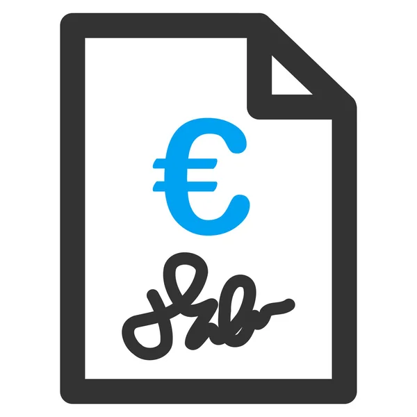 Ikona faktury euro — Wektor stockowy