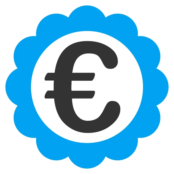 Icône de timbre de qualité Euro — Image vectorielle
