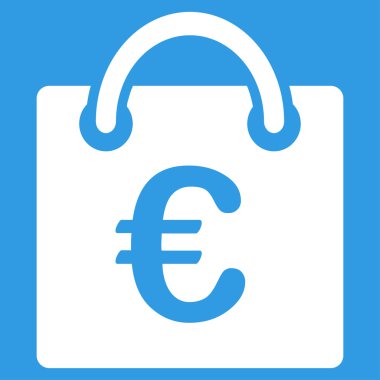 Euro alışveriş çantası simgesini