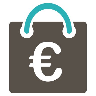 Euro alışveriş çantası simgesini