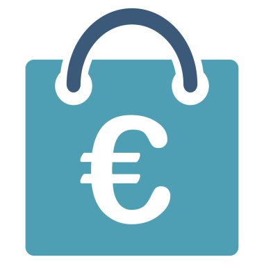 Euro alışveriş çantası simgesini