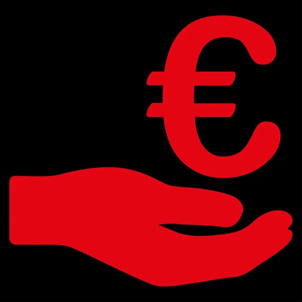 Euro darowizny ikona — Wektor stockowy