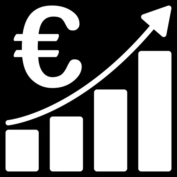 Euro Chart ikon — Stock Vector