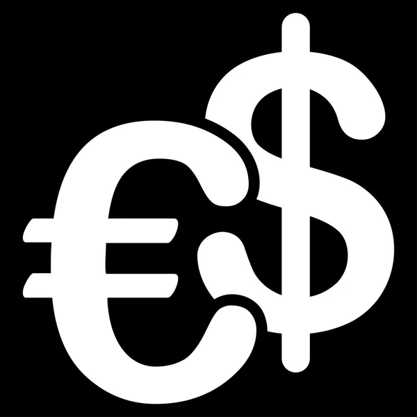 Euro dólar moneda icono — Vector de stock