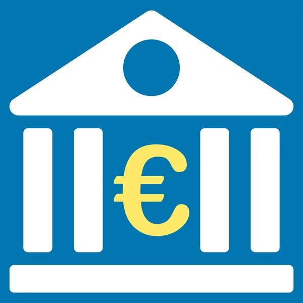 Ícone de banco euro — Vetor de Stock