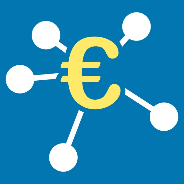 Euron Distribution ikonen — Stock vektor