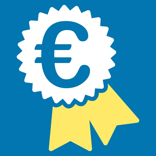 Euro Warranty Seal Icon — Stock Vector