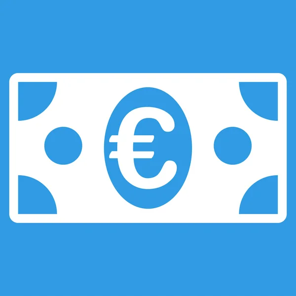 Icono del billete en euros — Vector de stock