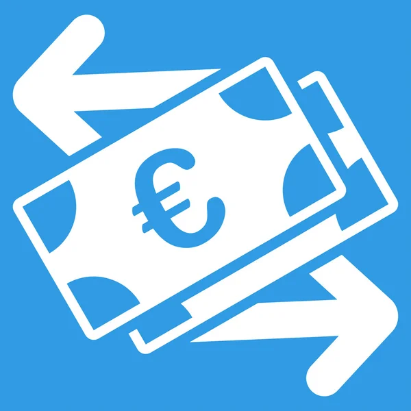 Euro-bankjegyek kifizetések ikon — Stock Vector