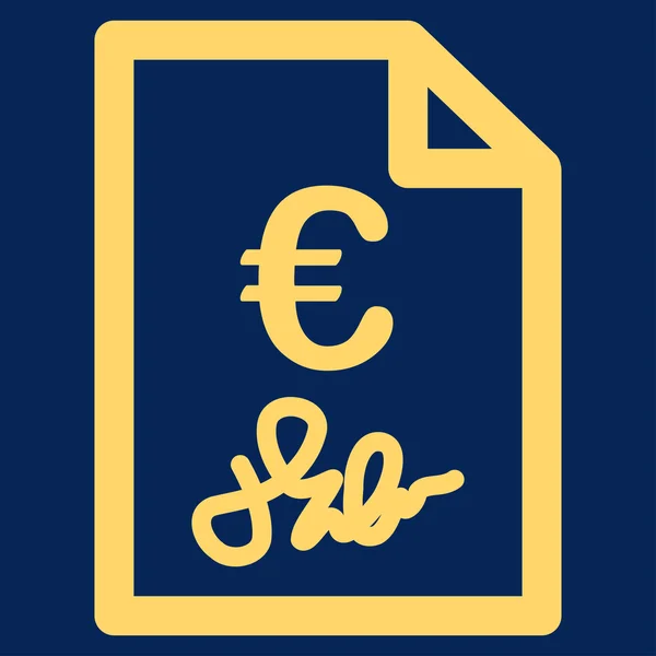 Euro fatura simgesi — Stok Vektör