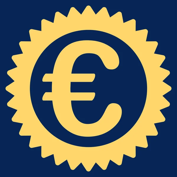 Ícone do selo de recompensa do euro — Vetor de Stock