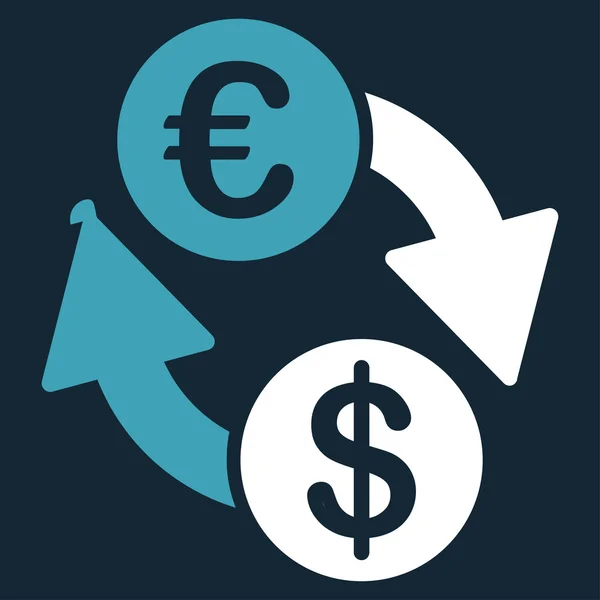 Ícone de troca de moedas — Vetor de Stock