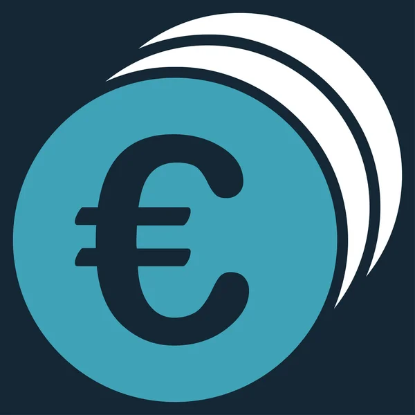 Icona monete in euro — Vettoriale Stock