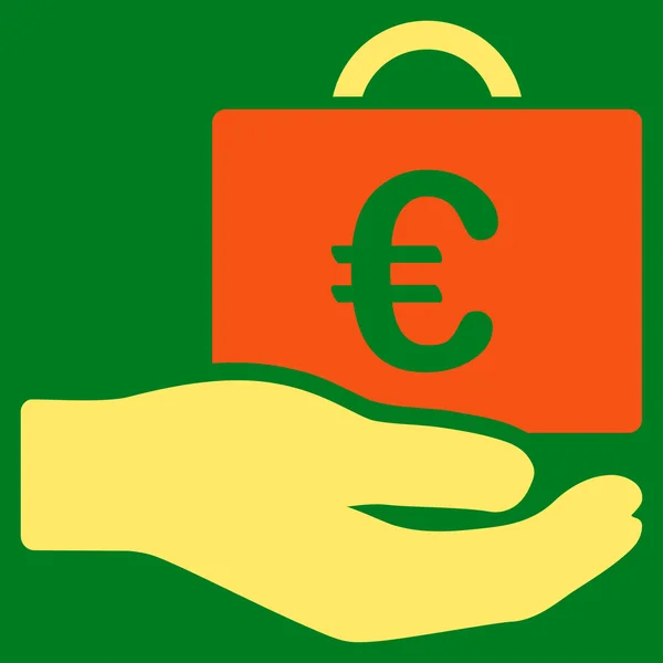 Ikone der Euro-Buchhaltung — Stockvektor