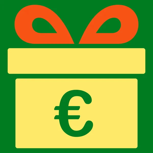 Euro Gift Icon — Stock Vector