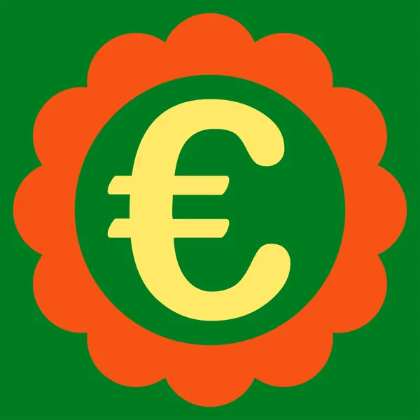 Icono de sello de calidad Euro — Vector de stock