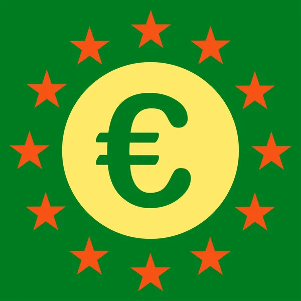 Euro Union Stars Icône — Image vectorielle