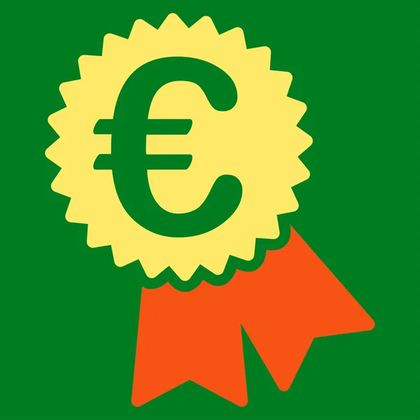 Icona sigillo garanzia euro — Vettoriale Stock