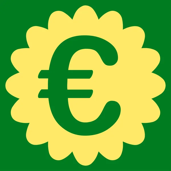 Icono del sello del premio Euro — Vector de stock