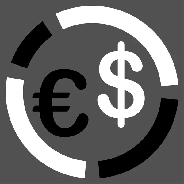 Ícone de diagrama de moeda — Vetor de Stock