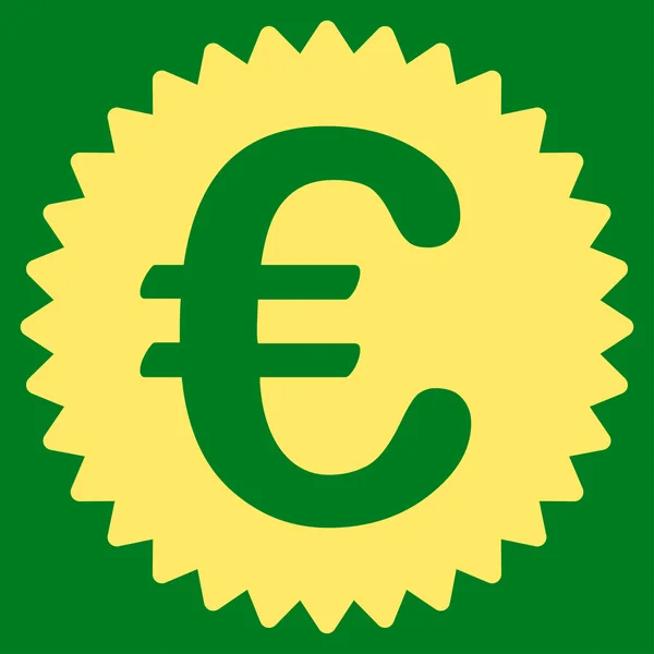 Euro beloning Seal pictogram — Stockvector